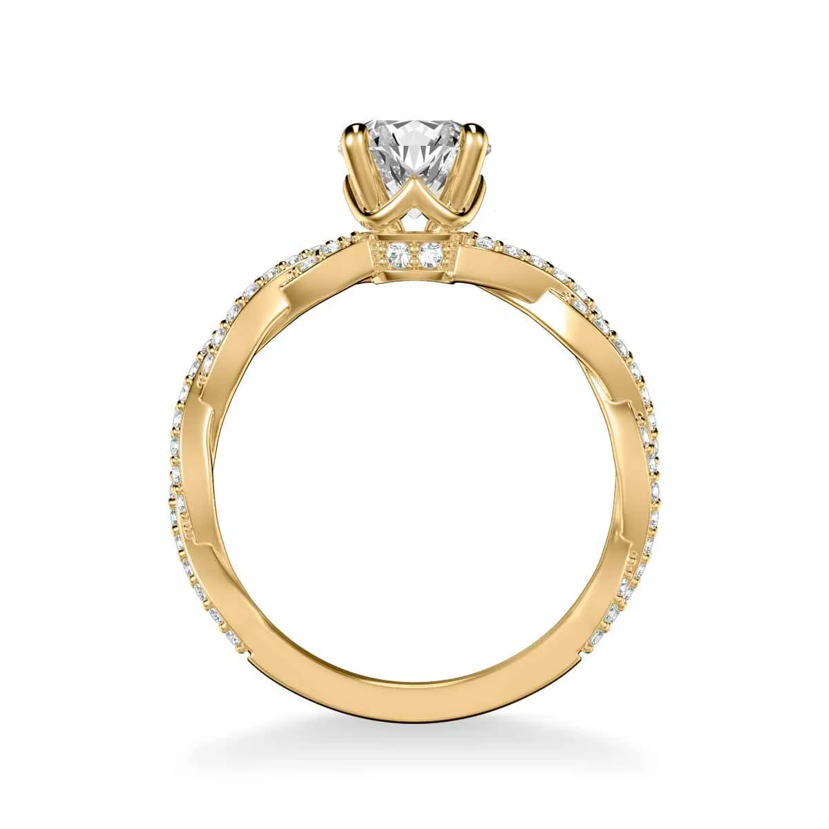 Artcarved "Madeleine" Petite Twist Diamond Engagement Ring
