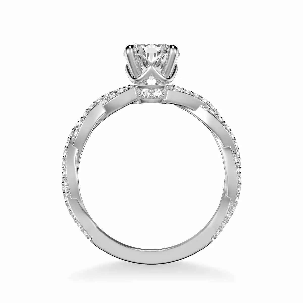 Artcarved "Madeleine" Petite Twist Diamond Engagement Ring