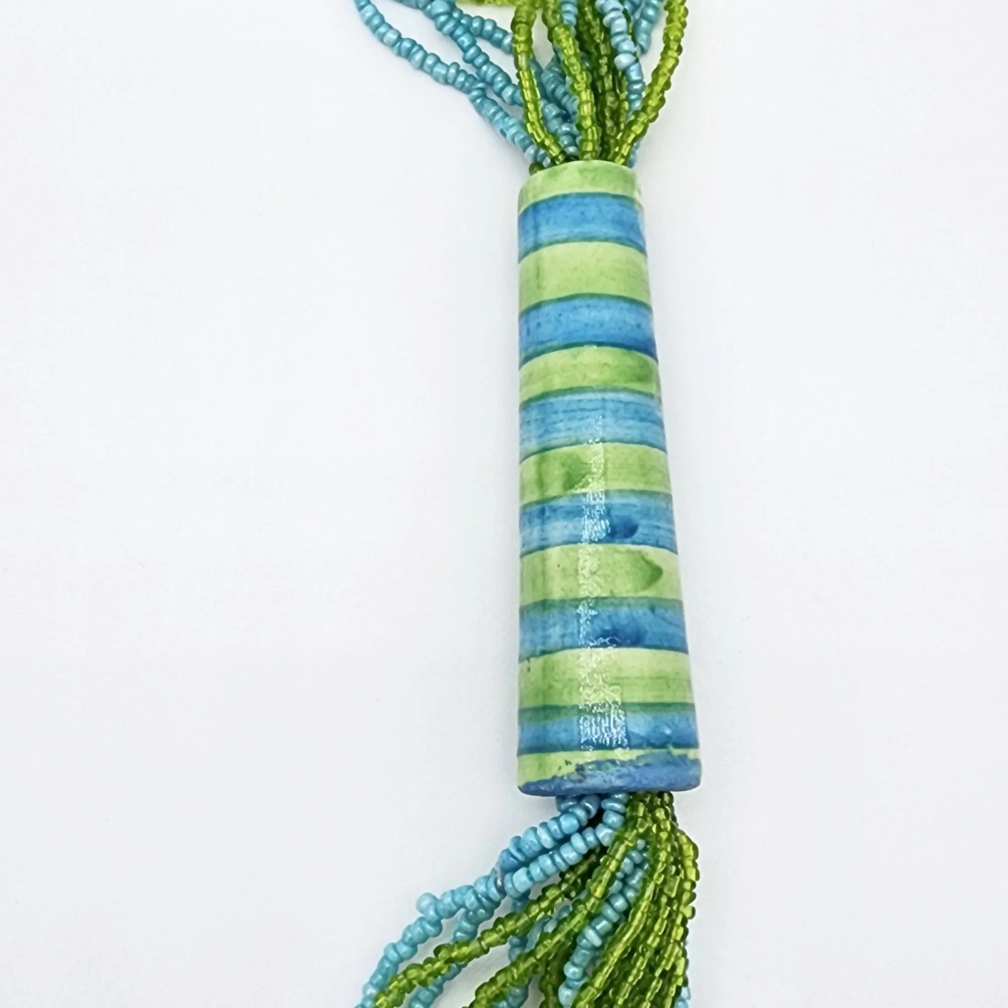 Artisan Beaded Necklace With Ceramic Focal Beads