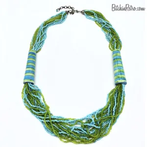 Artisan Beaded Necklace With Ceramic Focal Beads
