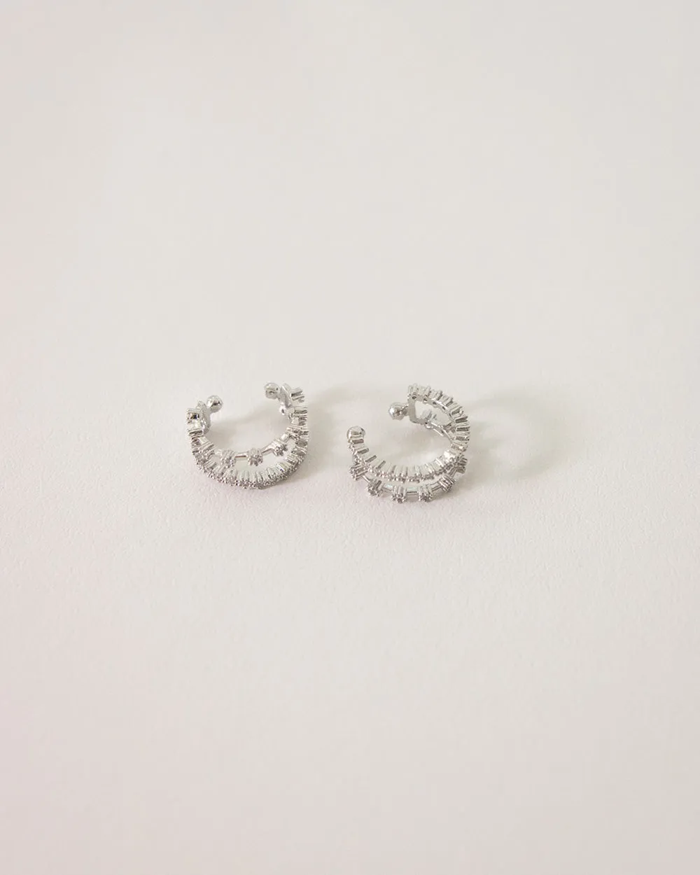ASTRAEA Double Ear Cuffs in Silver