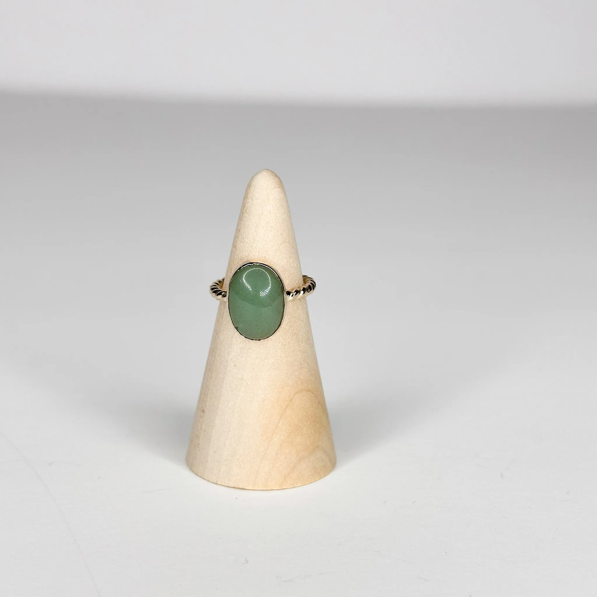 Aventurine Twisted Wire 14K Gold-Filled Ring - Size 4.5