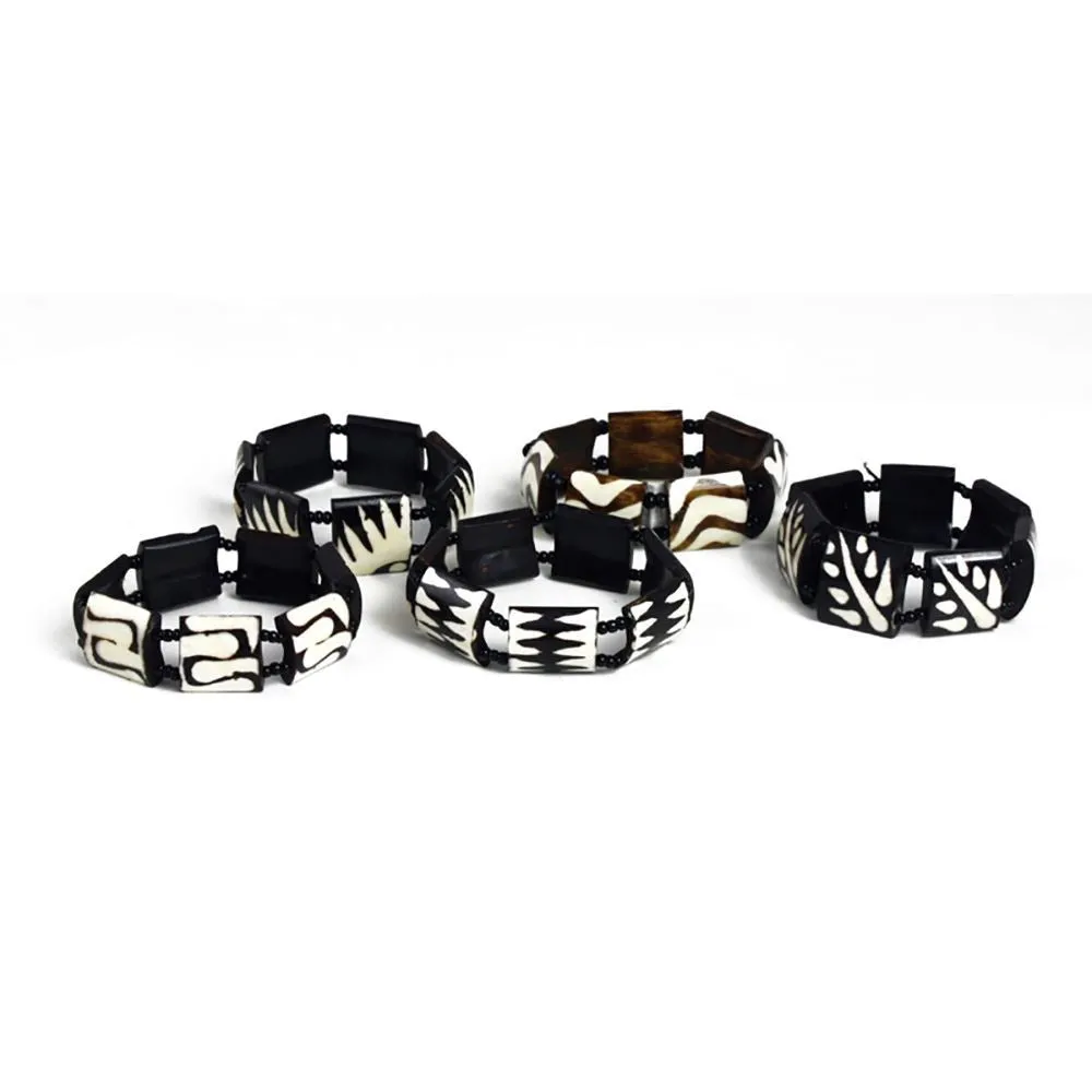 Batik Bone Elastic Bracelet