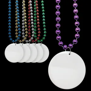 Bead Blank Medallion 7mm 33" 6 Color (DZ)