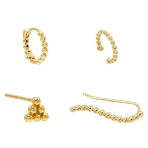 Beaded Earring Combo Set 14K