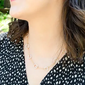 Beaded Floating Chain - mixed metals