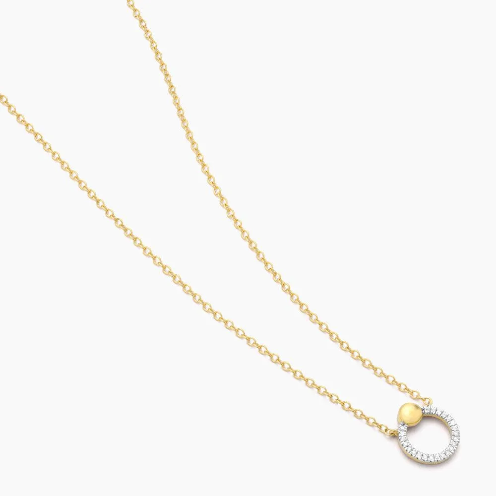 Beaded O Pendant Necklace