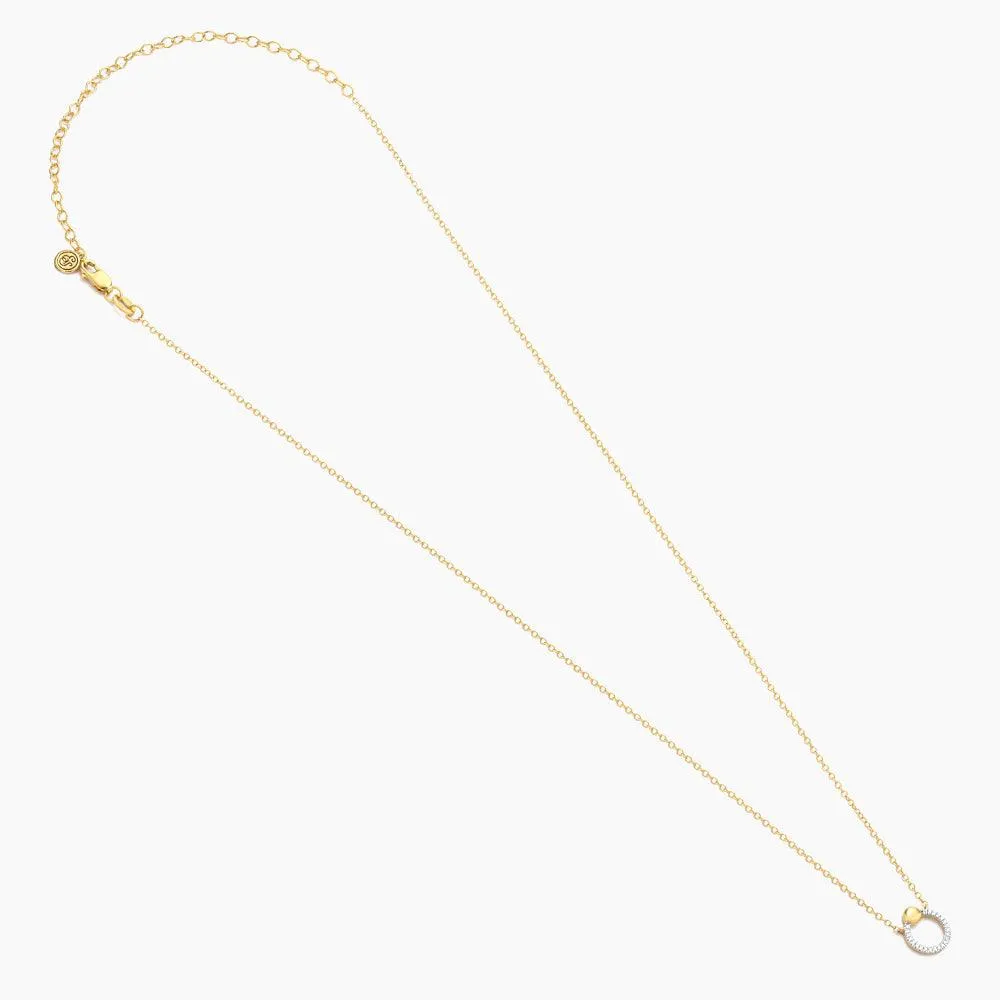 Beaded O Pendant Necklace