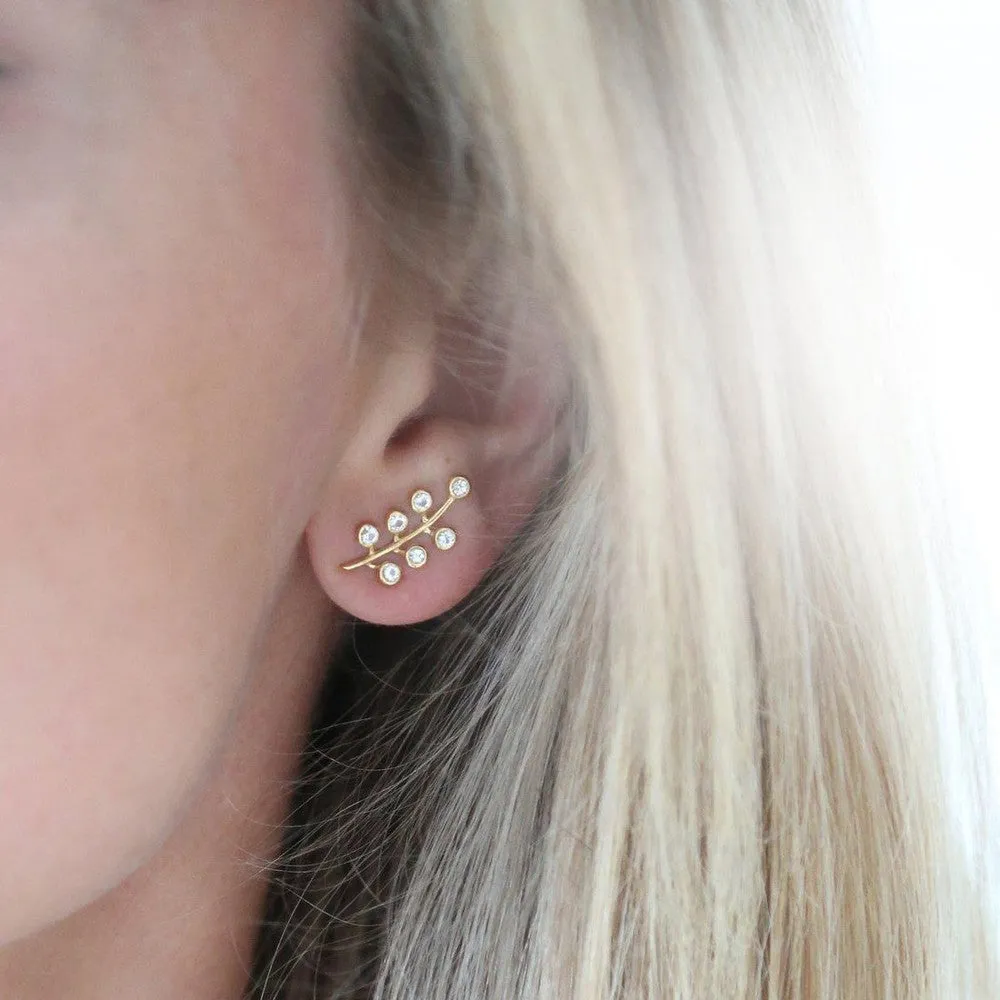 Berry Pave Earrings