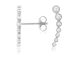 Bezel Set Diamond Ear Climber