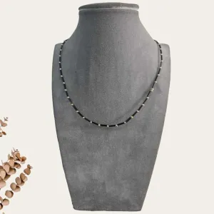 Black & Gold Beaded Necklace 1