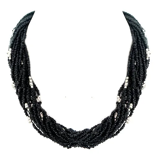 BLACK NECKLACE  #N7948_BLACK (OD2)
