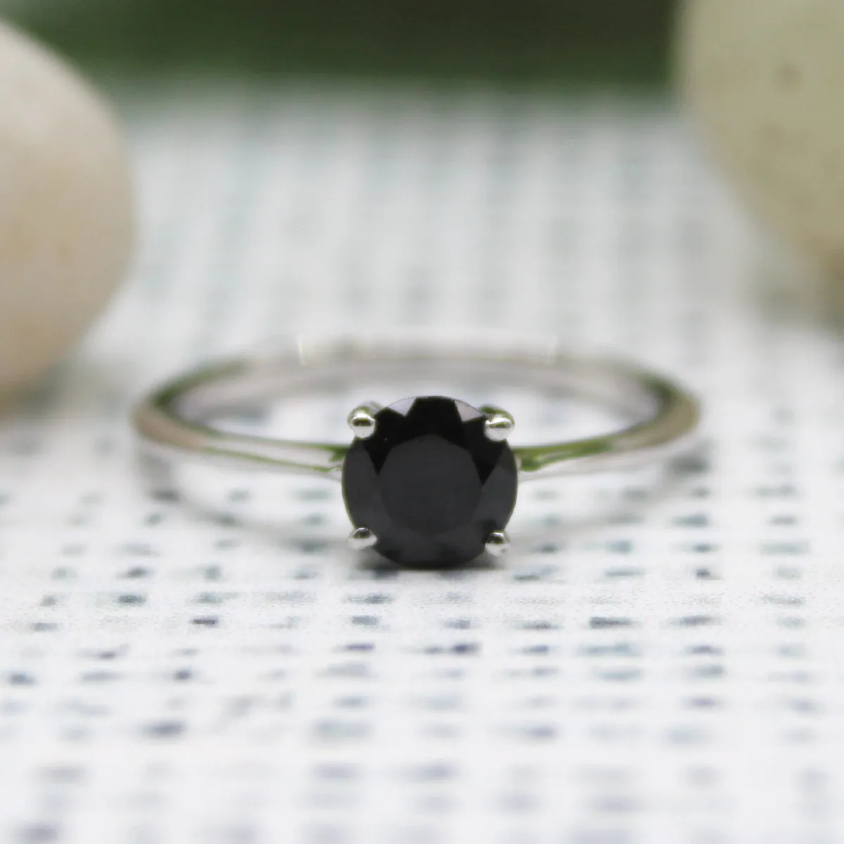 Black Onyx Stackable Ring