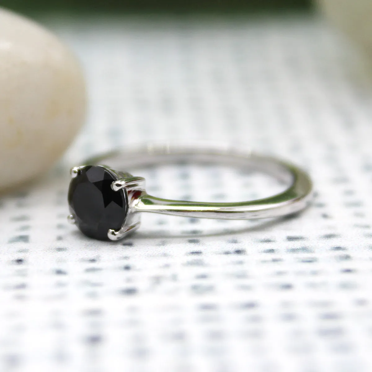 Black Onyx Stackable Ring