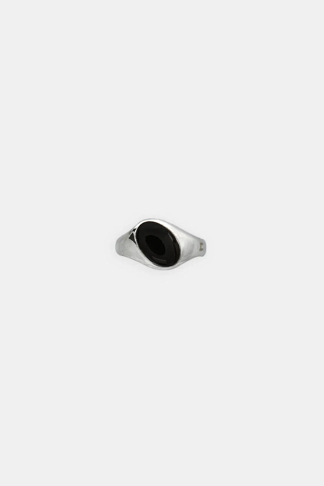 Black Onyx Twisted Signet Ring