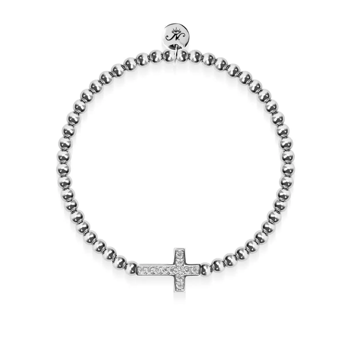 Blessed | .925 Sterling Silver | CZ Diamond Cross Bracelet
