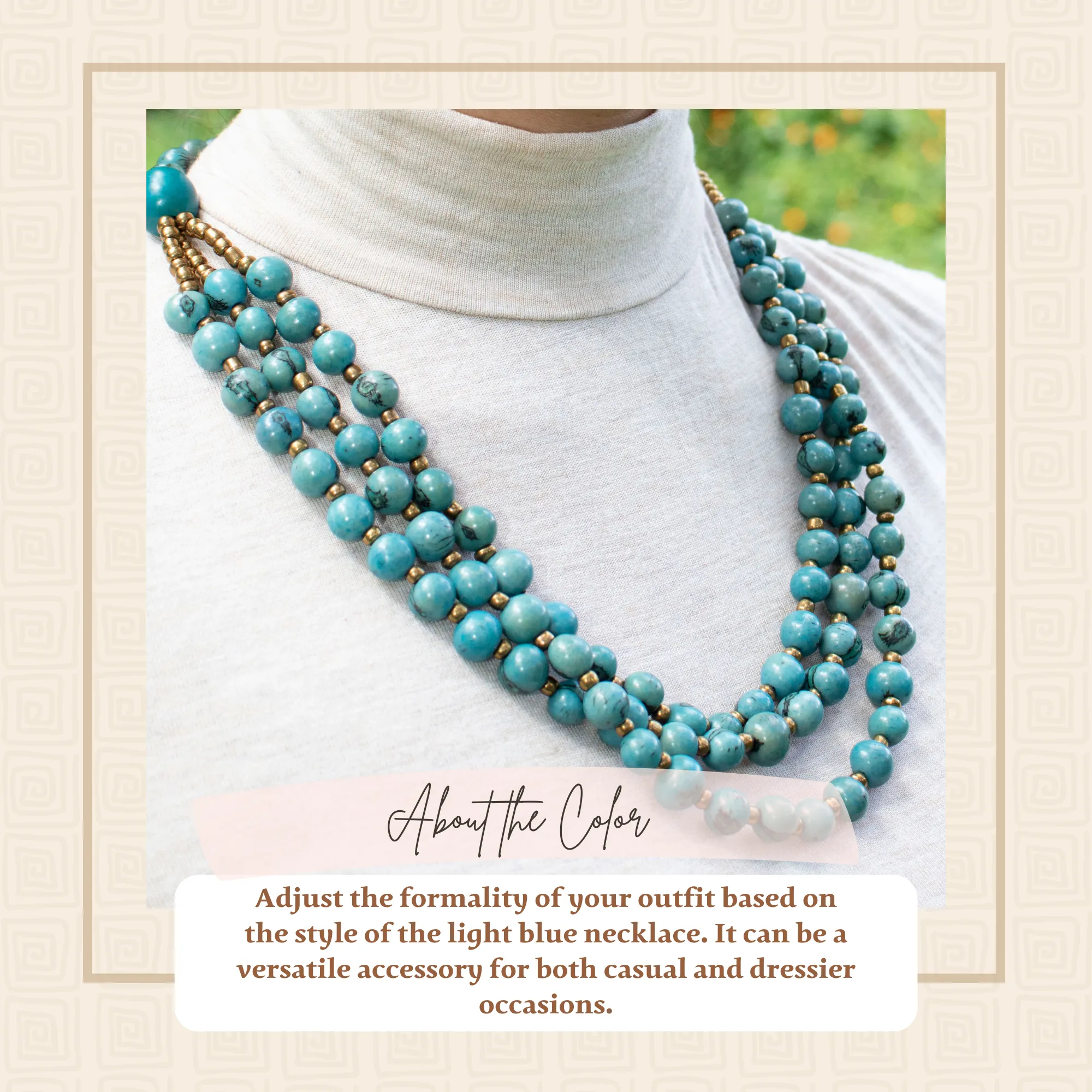 Blue Acai Bead Necklace