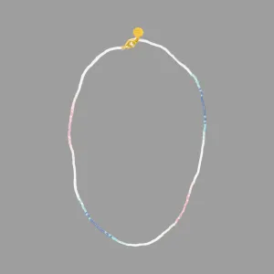 Blue & Pink Luster Color Wunderlust Bead Necklace..