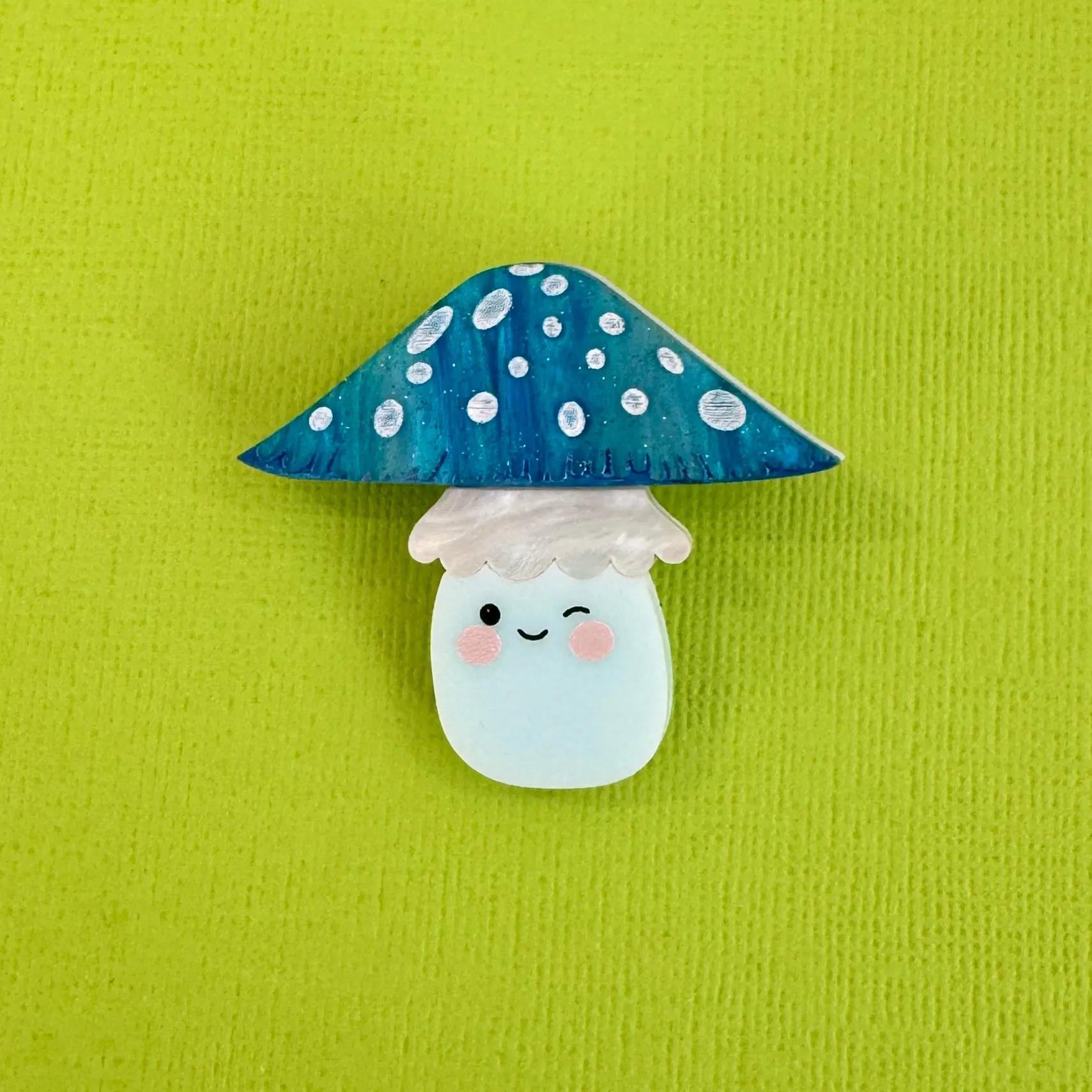 Blue Glitz Cap - Mini Brooch