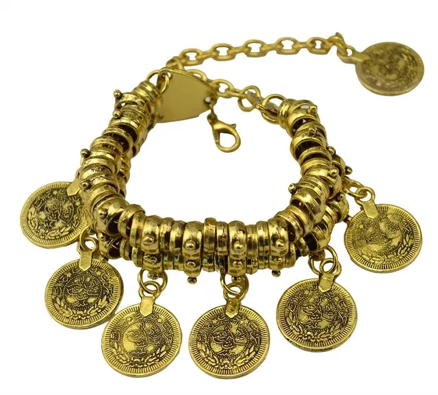 Bohemian Antalya Coin Bracelet Boho Coachella Bracelet Jewelry