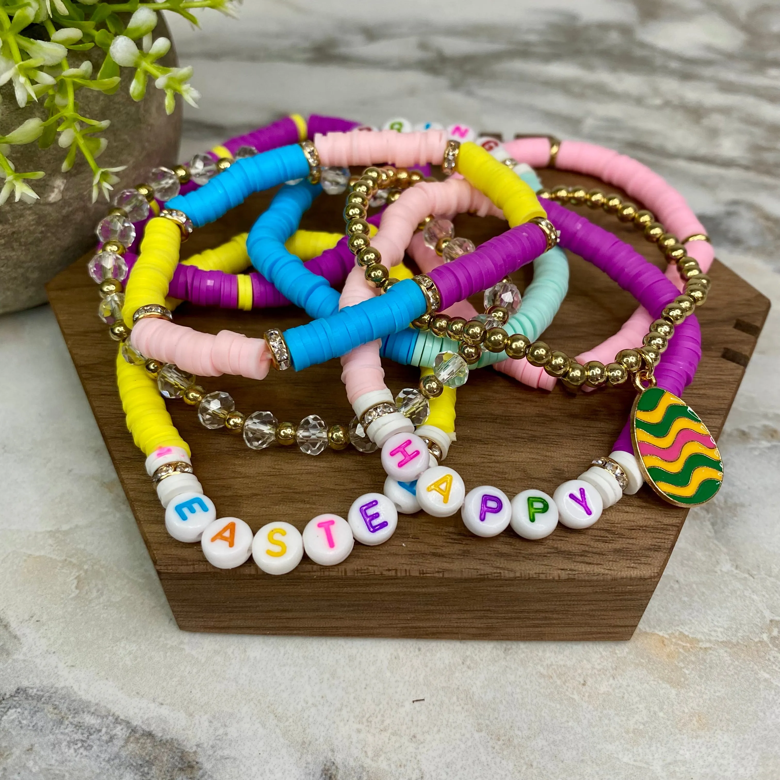 Bracelet - Clay   Bead - Easter Mix #2