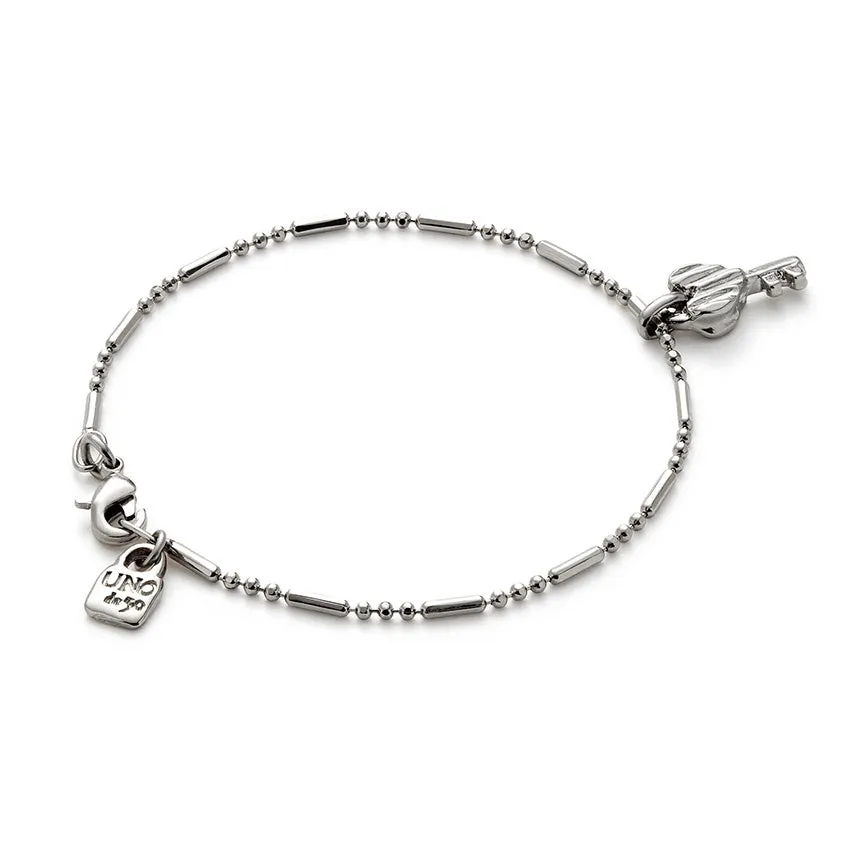 Bracelet with key charm (gold or silver)