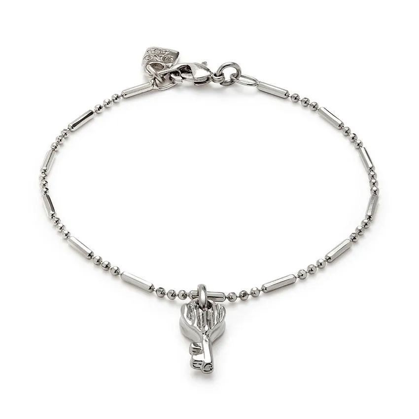 Bracelet with key charm (gold or silver)