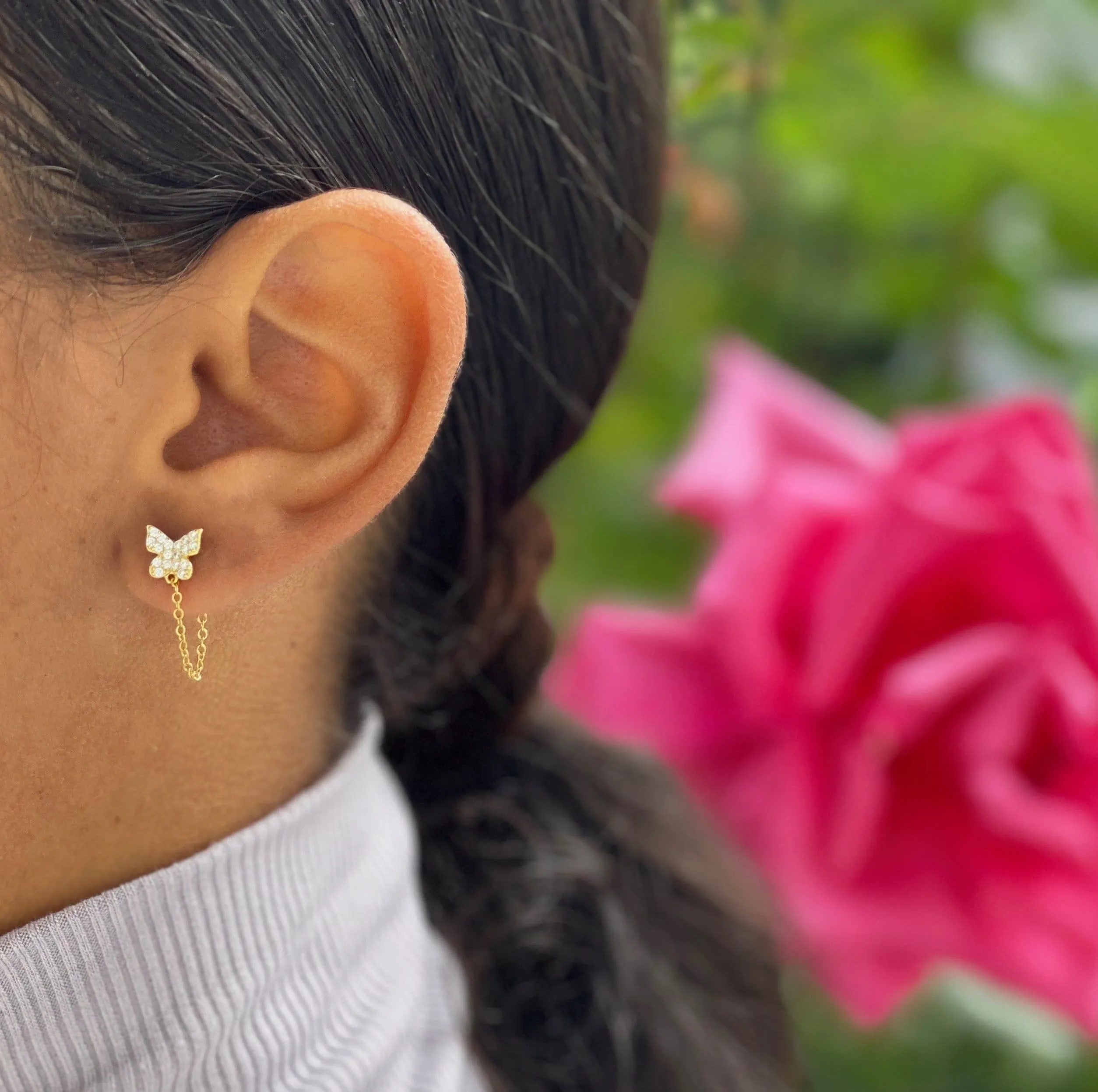 Butterfly Chain Earrings