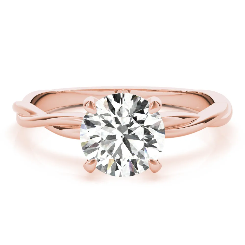 Camille Twisted Shank Diamond Engagement Ring