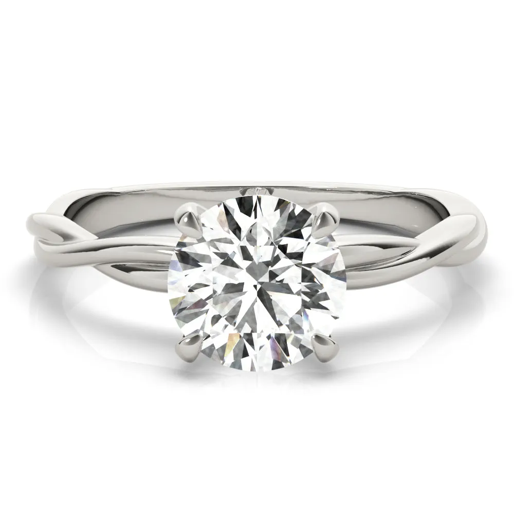 Camille Twisted Shank Diamond Engagement Ring