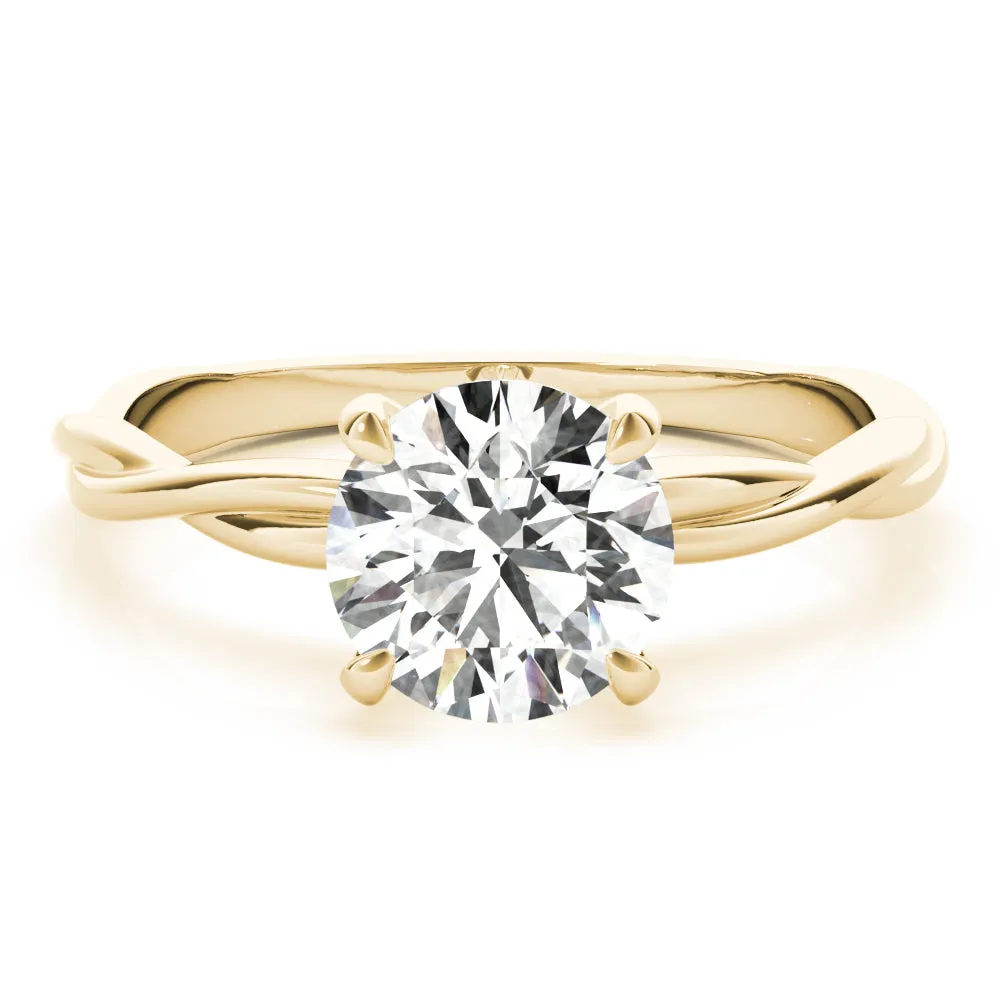 Camille Twisted Shank Diamond Engagement Ring