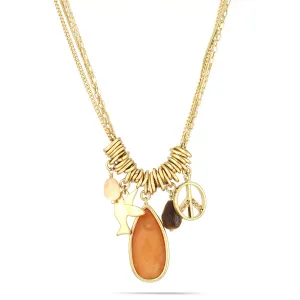 CARNELIAN TIGER EYE STONE CHARM  NECKLACES #191RD1301 (2B6)