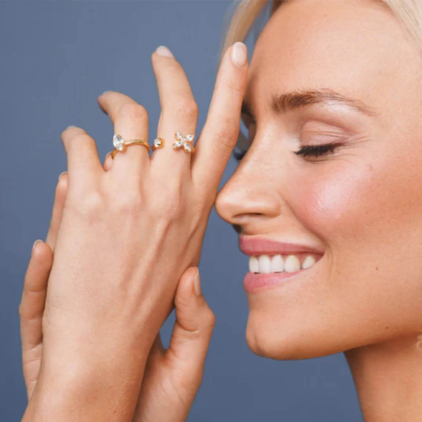 Caroline Svedbom Gold Crystal Star Ring