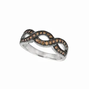 CHAMPAGNE DIAMOND TWISTED RING 14K GOLD (0.5 CTW)