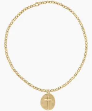 Classic Gold 2MM Bead Bracelet-Inspire Small GOLD Charm