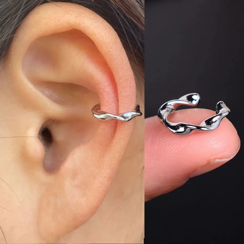Climber Ear Cuff Ear Clip for Women CZ No Pierced C Shape Geometric