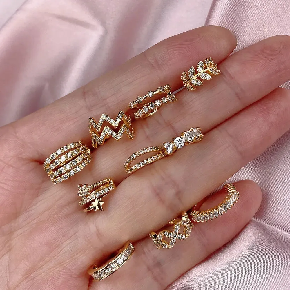 Climber Ear Cuff Ear Clip for Women CZ No Pierced C Shape Geometric