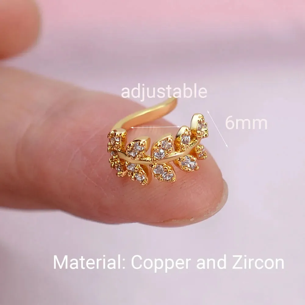 Climber Ear Cuff Ear Clip for Women CZ No Pierced C Shape Geometric