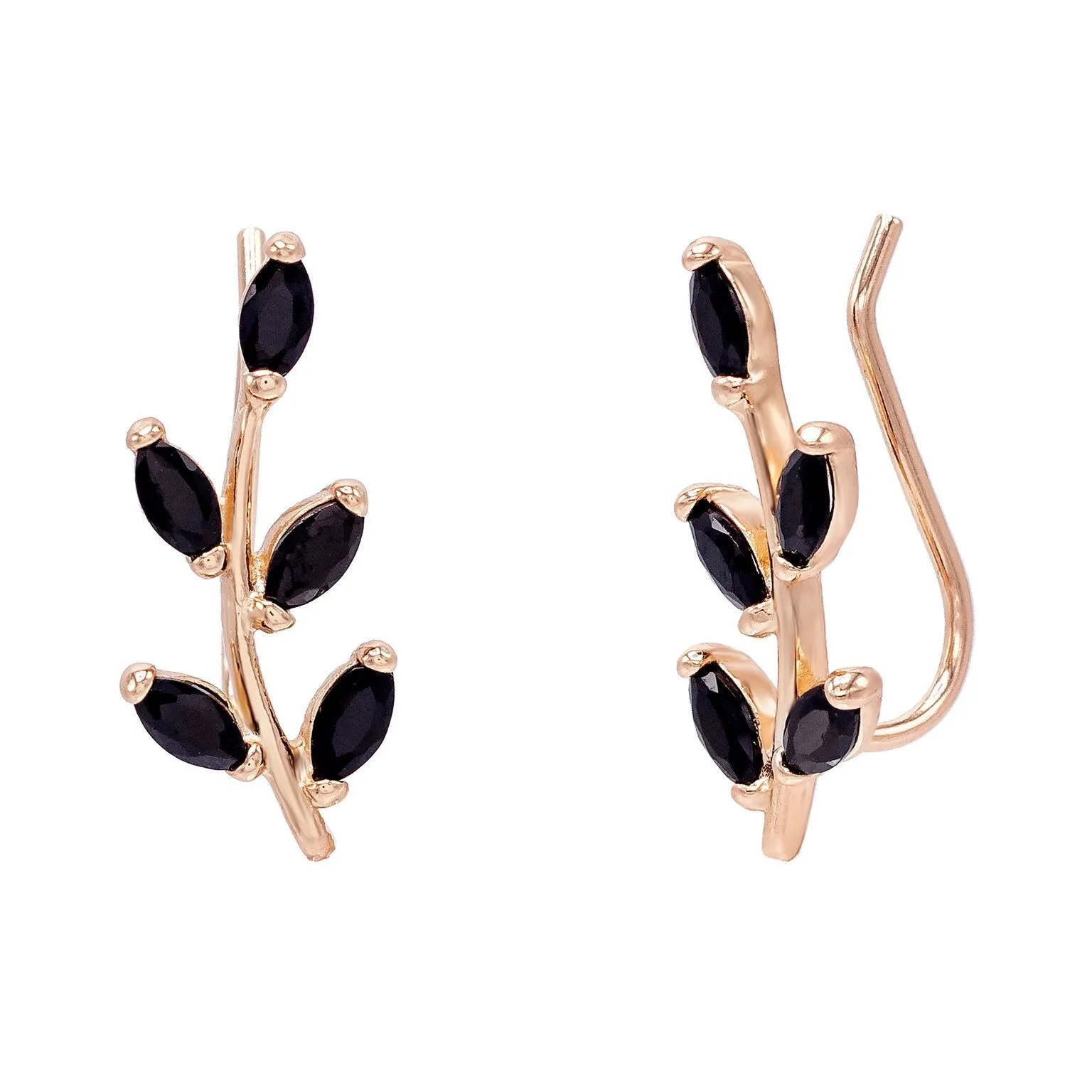 Colored Leaf Stone Ear Climber