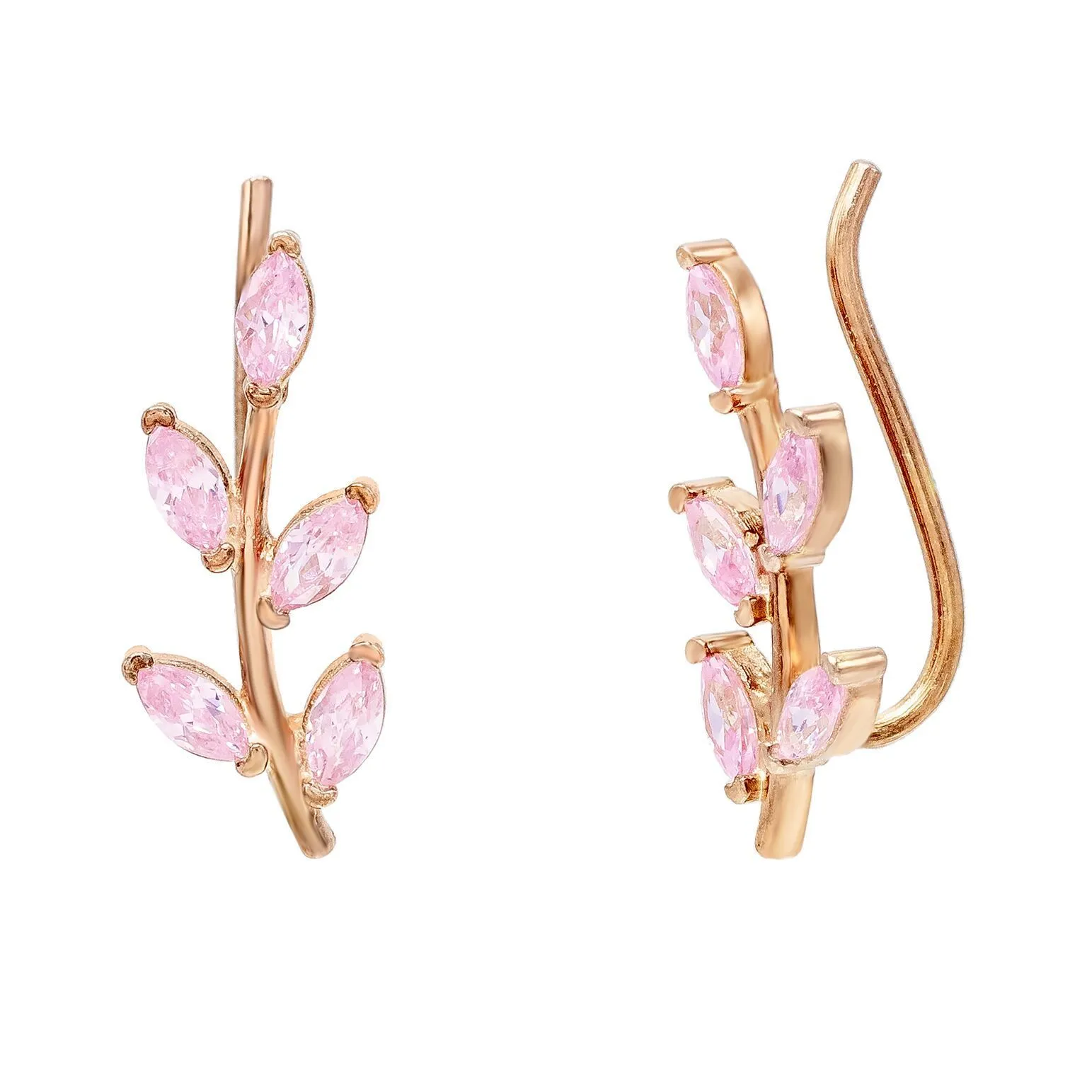 Colored Leaf Stone Ear Climber