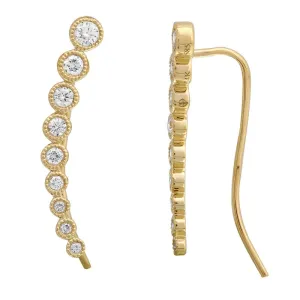 COMET DIAMOND EAR CLIMBER -BEZELS