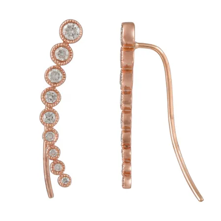 COMET DIAMOND EAR CLIMBER -BEZELS