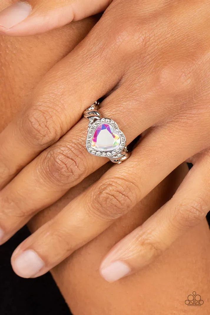 Committed to Cupid - Multi (Iridescent) Ring