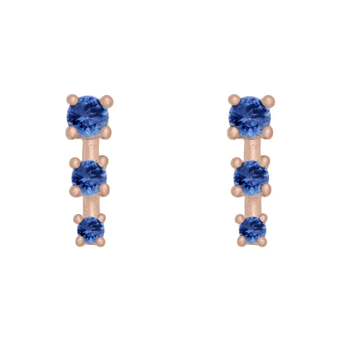 Cora Earrings, Blue Sapphire
