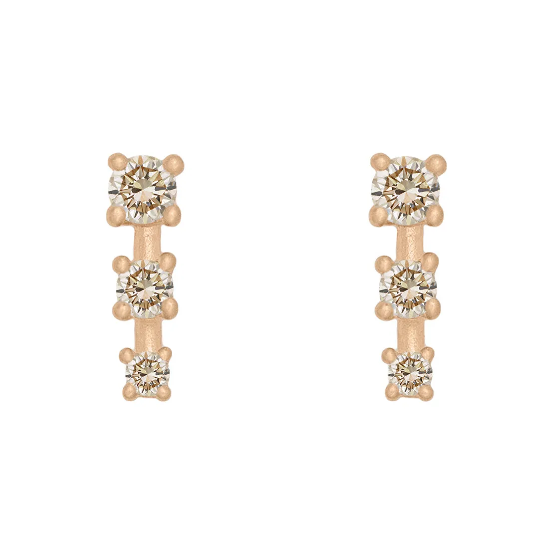 Cora Earrings, Champagne Diamond