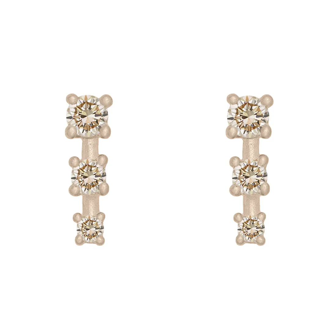 Cora Earrings, Champagne Diamond