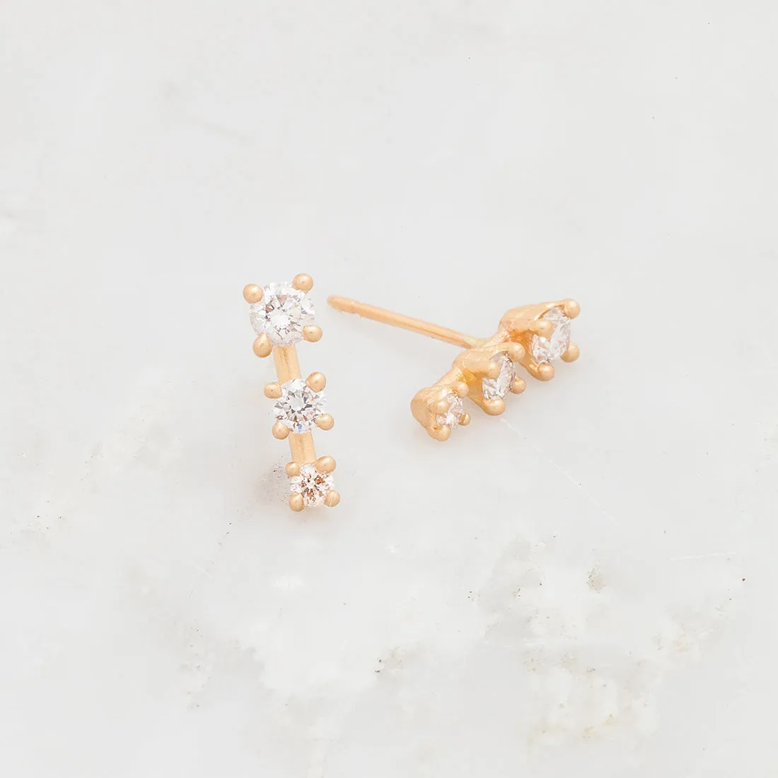Cora Earrings, Diamond