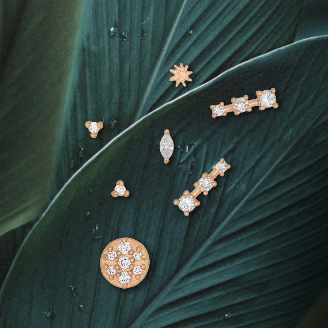 Cora Earrings, Diamond