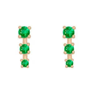 Cora Earrings, Emerald