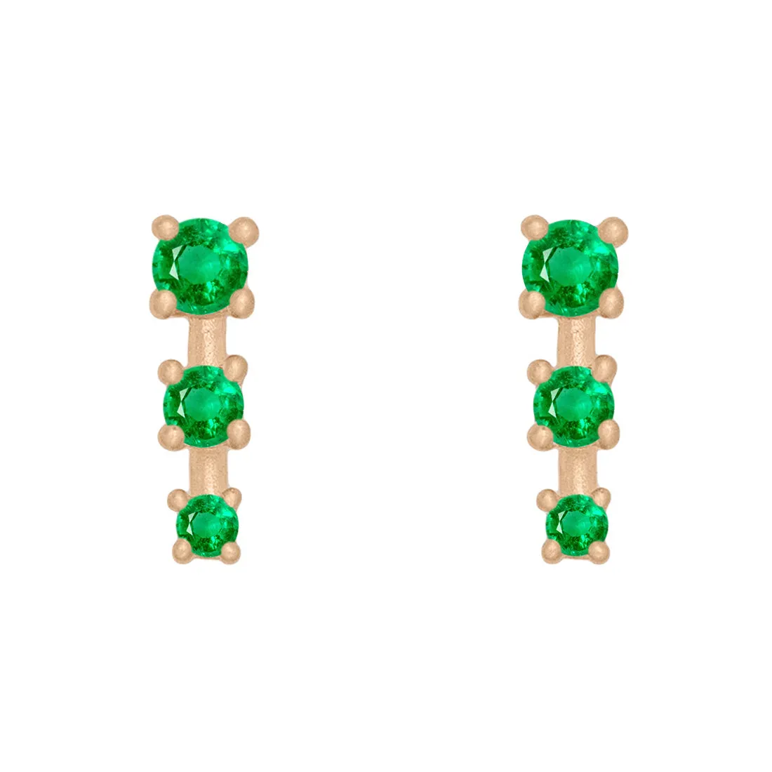 Cora Earrings, Emerald